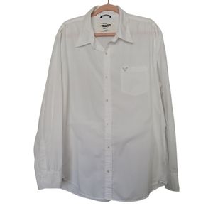 American Eagle Outfitters Vinatage Fit Men's XXL Long Sleeve White Shirt